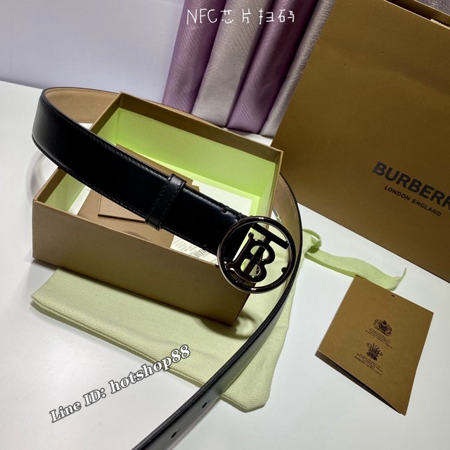 BURBERRY經典爆款皮帶 巴寶莉精緻專屬標識搭扣腰帶  jjp2694